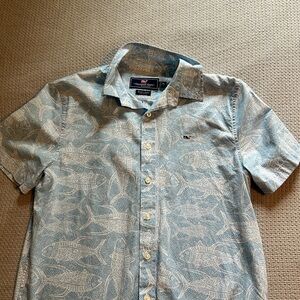 E- Used Condition Boys, Vineyard Vines Blue Casual Button Down Shirt